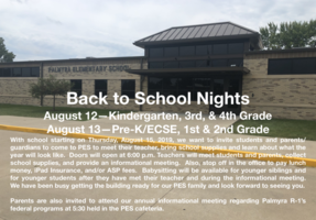 Back to School Nights