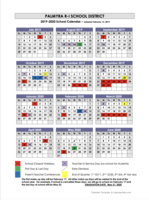 2019-2020 Palmyra R-1 School District Calendar